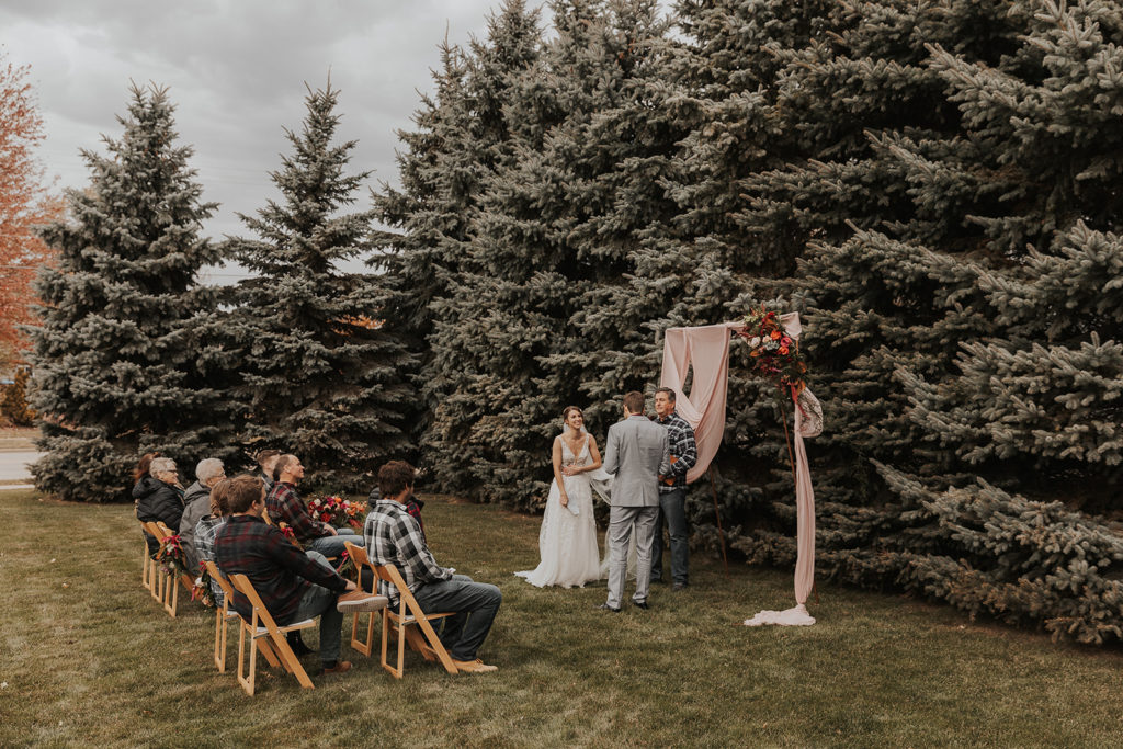 Hannah and Scott's intimate backyard wedding